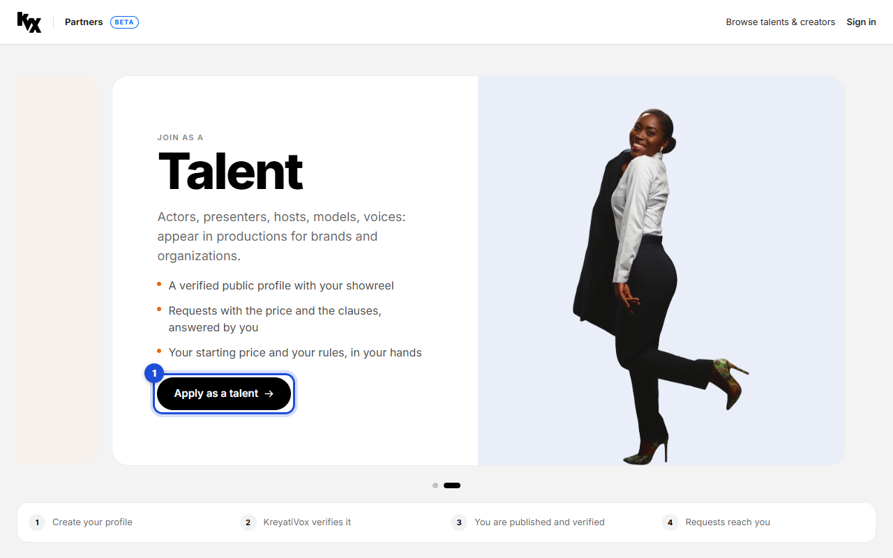 Step 1: Join on KreyatiVox Partners